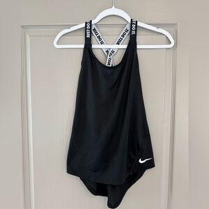 Nike Pro Dri-Fit Women's Black Tank with Logo Straps